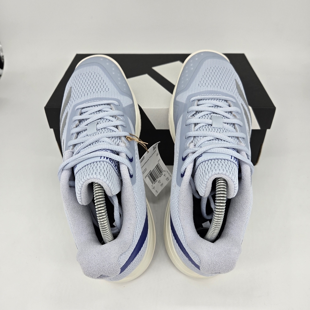 New adidas Pickleball Halo Blue Silver Metallic Women's Shoes Size 7.5 - Picture 5 of 8